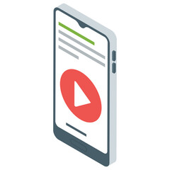 
Isometric vector design of music player icon.
