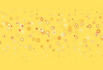 Light Orange vector template with circles.