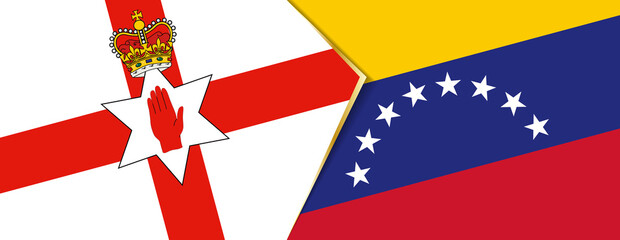 Northern Ireland and Venezuela flags, two vector flags.
