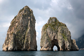 Naklejka premium Island of Capri in the bay of Naples Campania Italy