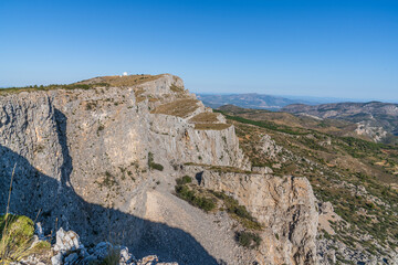 View of the chasms of Partagat in the mountain of Aitana.