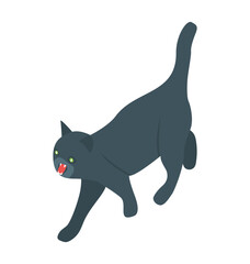 
Isometric icon of halloween cat 
