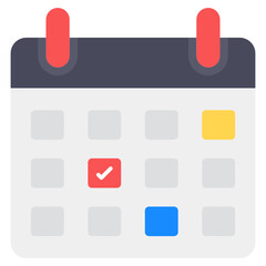 
Schedule planner icon in flat design, reminder vector 
