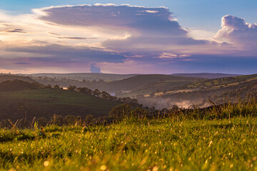 Sunset over the Peak District
