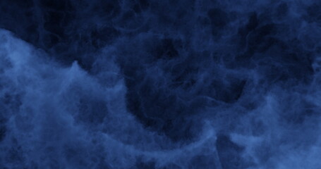 Abstract 4k resolution defocused nebula background for backdrop, wallpaper and varied design. Dark blue, blue gray and electric blue colors.