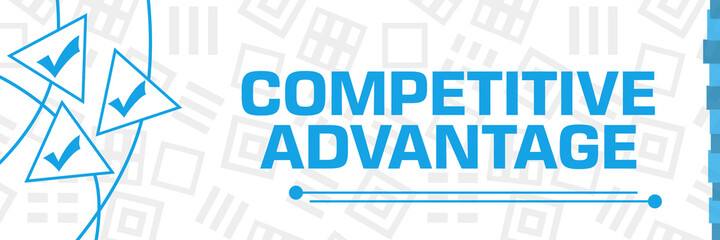 Competitive Advantage Tick Marks Blue Curves Triangles Horizontal 