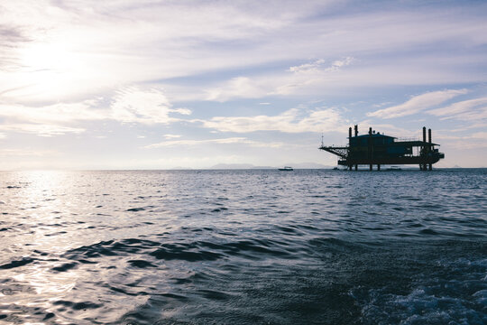 Oil rig in the ocean