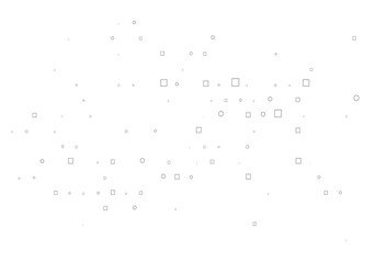 Light Silver, Gray vector texture with disks, rectangles.