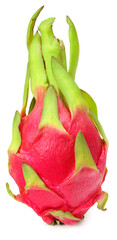 Ripe Dragon fruit isolated on white background. Pitaya or Pitahaya