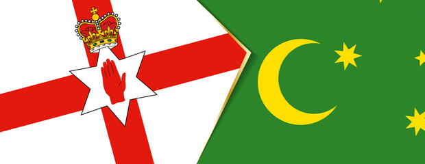 Northern Ireland and Cocos Islands flags, two vector flags.