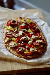 pizza with vegetables