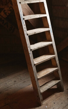 Simple wooden ladder
