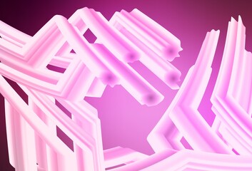 Light Pink vector blurred template.