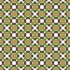 Vector seamless pattern texture background with geometric shapes, colored in green, brown, white colors.