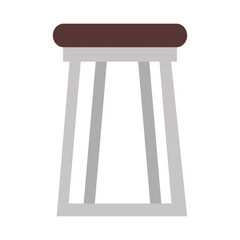 brown chair design, seat furniture interior home comfortable style and object theme Vector illustration