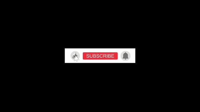 Subscribe Button with 4K H-264 Alpha Matte Channel