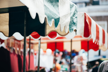 Stalls at a street festival