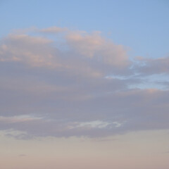 Clouds in the evening sky. Twilight sky as background.