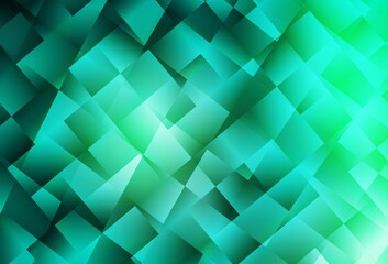 Obraz premium Light Green vector pattern in square style.