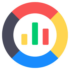 Obraz premium Icon design of business data, flat style vector 