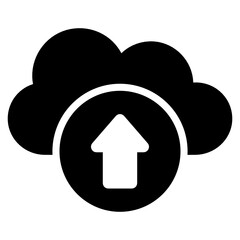 
Upward arrow with cloud, trendy design of cloud uploading icon
