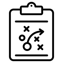 Fototapeta premium Tactical plan vector style, game plan in modern flat style 