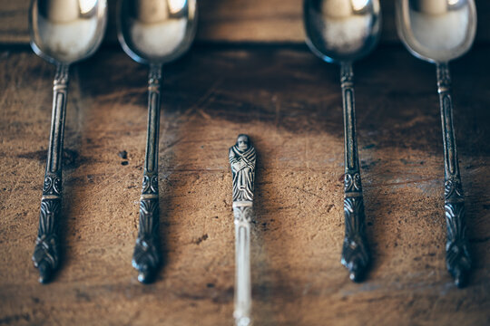Collection of antique Apostle teaspoons