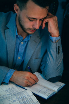 Businessman planning