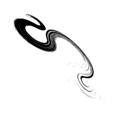 Fototapeta premium Curved Dry Brush Stroke . Vector