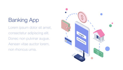 
Banking App Illustration 
