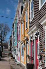 Colorful Row houses, St. John's, Newfoundland
