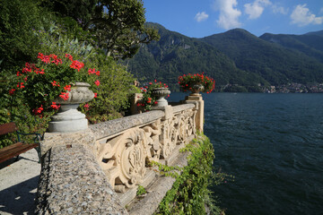 Como Lake, detail of Villa Balbaniello, Italy