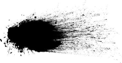 Ink Splash Background . Black Paint Splattered Shape . Grunge texture vector
