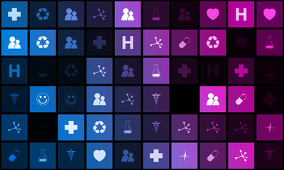 sfondo, icone, scientifiche, scienza, medicina