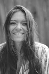 happy girl smiling