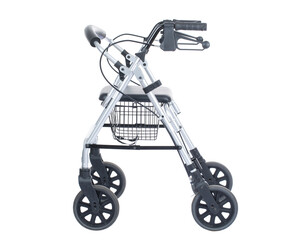 Elderly people walker with wheels, rollator walkers, ambulatory assistive device