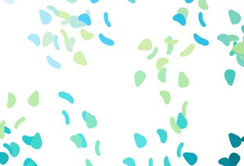 Light Blue, Yellow vector background with abstract forms.