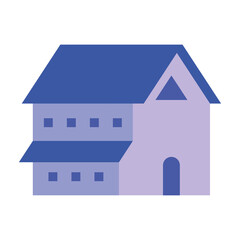 House with windows and door design, Home real estate building residential architecture property and city theme Vector illustration