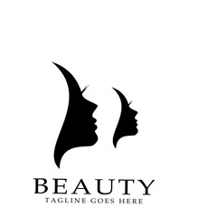 beauty women face logo icon vector template.