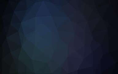 Dark BLUE vector polygon abstract background. Creative illustration in halftone style with gradient. Template for your brand book.