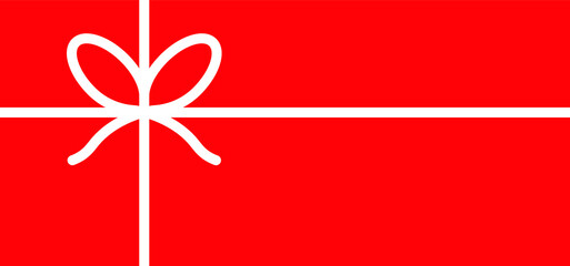 Red gift box with bow. Important day ideas and Christmas xmas festivals. Vector birthday banner or greeting cards. Celebration ribbon or celebrate party. Knot wrapping icons. Happy valentines day