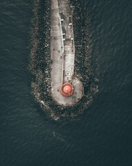 Top down view of Poolbeg Lighthouse 