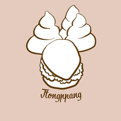 Hand-drawn Ttongppang bread illustration