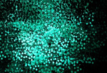 Dark Green vector background with spots.