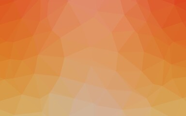 Light Orange vector abstract mosaic backdrop. Colorful illustration in abstract style with gradient. The best triangular design for your business.