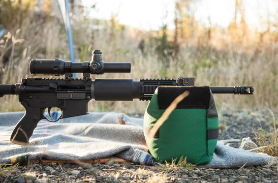 .223 rifle with scope