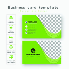vector And Double Sided Personal Business Card Template  For Corporate People And Company 