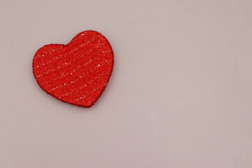 Happy valentine day or mother day with symbol heart shape on wooden table