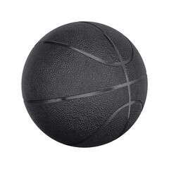 Black basketball isolated on a white background, 3D render