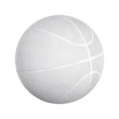 White basketball isolated on a white background, 3D render